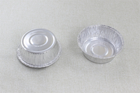 Bol rond jetable en aluminium, récipient en feuille d'aluminium de qualité alimentaire robuste pour friteuse à air, barbecue, plats à emporter, cuisson