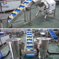 1000kg/uur RVS-pomp aardappelwas-, schil- en snijmachine voor groenteverwerkingslijn