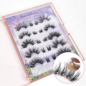 <span class=keywords><strong>Faux</strong></span> <span class=keywords><strong>cils</strong></span> autocollants en gros, marque privée, 3 paires, bande de <span class=keywords><strong>faux</strong></span> <span class=keywords><strong>cils</strong></span> en vison synthétique - Product Image 6