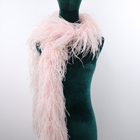 Vente en gros d'usine : Boas en plumes d'autruche teintes à 4 couches, pour costumes de carnaval et accessoires de bricolage