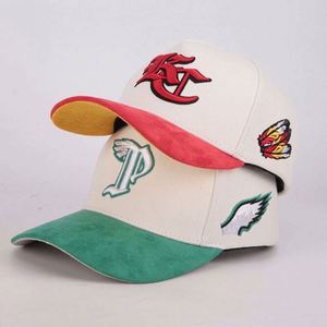 ออกแบบโลโก้ตามสั่ง ภาพลายกีฬา ผ้าฝ้ายปัก 3 มิติ หมวกเบสบอล 5 ชิ้นส่วน แบบ unisex ผ้าทั่วไปสำหรับกีฬา - Product Image 2