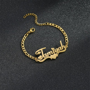 <span class=keywords><strong>Bracelet</strong></span> de <span class=keywords><strong>Cheville</strong></span> Vintage Fait à la Main Maillons Cubains Or <span class=keywords><strong>Personnalisé</strong></span> en Acier Inoxydable Bracelets pour Hommes <span class=keywords><strong>Bracelet</strong></span> Prénom Personnalisable Doré - Product Image 3