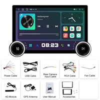 11.8 "2K QLED lecteur d'autoradio 2 Din Android GPS Navigation avec prise en charge de la lecture de voiture écran partagé WiFi BT GPS pour universel