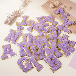 Serviette <span class=keywords><strong>maison</strong></span> en gros brodée Chenille lettre patch collé paillettes vêtements chapeau patch - Product Image 6