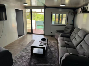 บ้านสำเร็จรูปแบบโมดูลาร์สมัยใหม่ 2 ชั้น สไตล์หรูหรา ขนาดเล็ก ดีไซน์หินเทียมแบบปากีสถาน  บ้านคอนเทนเนอร์สำเร็จรูป บ้านพักตากอากาศ - Product Image 2