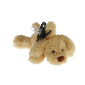 Sûr bébé apaiser les gencives mamelon en peluche mignon jaune porte-chiot avec sucette en Silicone de qualité médicale doux câlin peluche jouet sucette - Product Image 1