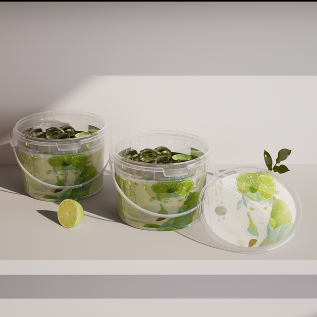 Wholesale Food Grade Plastic Bucket with Lid Plastic Drink Bucket Custom Printing Beverage Buckets Airtight IML Container