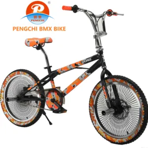 PENGCHI BMX Freestyle Bike Single Speed 20 Inch Wheels Hi-Ten Steel Frame Street/Dirt Bicycle With Hand Brake