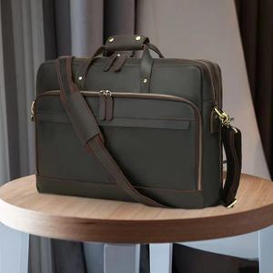 <span class=keywords><strong>Valigetta</strong></span> in Pelle Crazy Horse Personalizzabile per <span class=keywords><strong>Uomo</strong></span>, Borsa OEM in Vera Pelle Morbida per Viaggi d'Affari <span class=keywords><strong>con</strong></span> Tasca Porta Accessori - Product Image 5