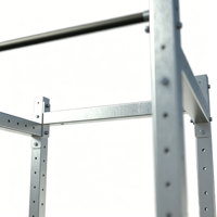 Rack de musculation autoportant en acier inoxydable pour extérieur, avec cage à squats multi-trous et barre de traction intégrée pour bras et triceps, usage domestique et commercial