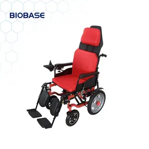 Modelo MFW805DT Cadeira de rodas elétrica BIOBASE Alto encosto para deitado pneumático e levantamento pneumático perna cadeira de rodas elétrica