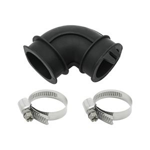 Manguera WD24X33918 con abrazadera para lavavajillas GE, accesorio de goma con codo de 90 grados para uso doméstico - Product Image 1