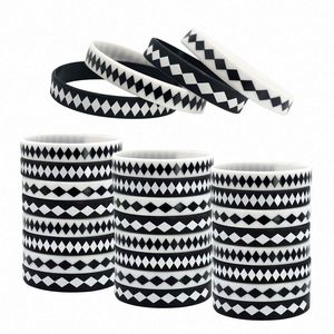 Pulsera de Silicona a Cuadros Blancos y Negros, Pulsera de Identificación para Conciertos, Festivales, Fiestas y Eventos - Product Image 6