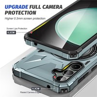 Pour Samsung S25 S24 S23 S22 Plus ultra A35 A55 A15 5G étui pour iPhone 16 15 14 13 Pro Max absorbant les chocs TPU PC couverture magnétique