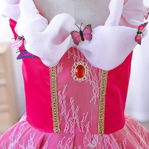 2024 dormir belles filles Cosplay princesse Aurora fille habiller avec accessoires fantaisie Halloween Costumes filles - Product Image 4