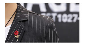 Giacca da uomo autunno giacca da uomo a righe con colletto con risvolto sottile Casual giacca sottile <span class=keywords><strong>per</strong></span> uomo - Product Image 4