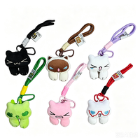 Gantungan Kunci Hewan Lucu Boneka Kartun Mini Aksesoris Gantungan Mainan Plush Lucu untuk Tas Ransel Tas Tangan Kunci Mobil