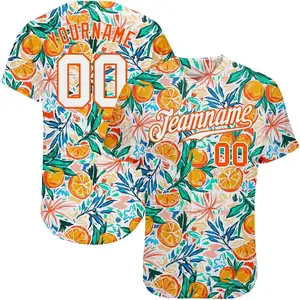Customized Sublimation Polyester Mens Baseball Softball Uniform Wear Button Down Baseball Jersey For Sale