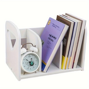 Desktop Bookshelf Storage Organizer For Students With Pencil Holder Rectangle Standing Type 2 Layer Desk Book And Stationery - Product Image 3