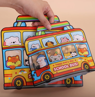 Sac refermable personnalisé en forme de bus, imprimé dessin animé mignon, pour collations d'enfants, biscuits, bonbons, emballage cadeau de fête