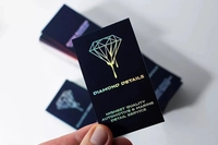 Cartes de visite holographiques personnalisées 700g/m2, dorure des bords, deux côtés en feuille d'or