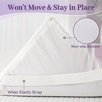 Surmatelas en mousse à mémoire de forme en gel de 2 pouces, taille double, ventilé, haute densité, soulagement des douleurs dorsales, housse amovible douce, qualité supérieure