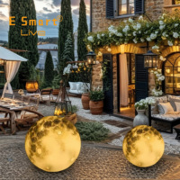 Lampe de table à boule LED DMX de 300 mm, forme ronde, lustre à boule, décorations de Noël, lumières de Noël intelligentes