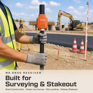 Receptor GNSS RTK Portátil M9 para Construcción de Carreteras, Topografía de Líneas Eléctricas, Nivelación de Sitios Ferroviarios, Precisión de 1 cm + 1 ppm - Product Image 4