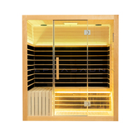 Vapeur 6 personnes infrarouge lointain extérieur infrarouge et Sauna traditionnel combiné