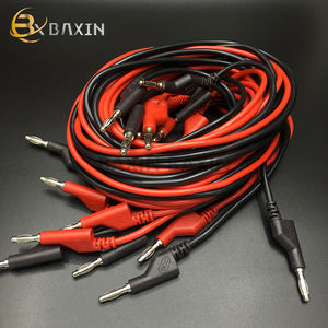 Doppel endiger stapelbarer Bananen stecker Stecker Hochspannungs-Silikon draht Multimeter-<span class=keywords><strong>Test</strong></span> kabel Anschluss kabel - Product Image 1