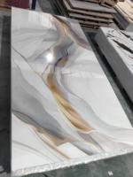 Panneaux muraux en PVC effet marbre UV Maldives, noir et or, Planchas PVC Marbre, Plaque PVC Marbre