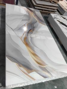 Paneles de Pared de PVC con Diseño de Mármol UV de Maldivas, Planchas de PVC Negras y Doradas, Placa de PVC con Efecto Mármol - Product Image 3