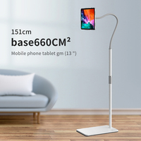 Support de sol pour tablette L6 réglable col de cygne flexible et base en aluminium stable pour Smartphones et tablettes matériau métallique durable