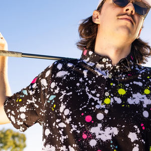 OEM imprimé luxe brodé 88% polyester 12% spandex pas cher logo personnalisé polo de golf premium t-shirts pour hommes - Product Image 3