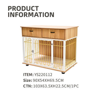 Kayu besar peti hewan peliharaan furnitur dalam ruangan anjing kandang anjing dua laci tugas berat anjing peti furnitur kandang - Product Image 3