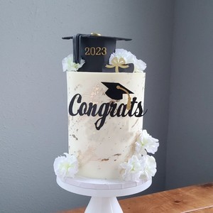 ท็อปเปอร์เค้กอะคริลิค รูปเทพธิดา สำหรับตกแต่งเค้กงานรับปริญญา ดีไซน์น้ำผึ้งและความหวาน - Product Image 4