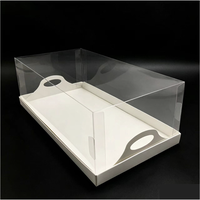Barquette rectangulaire pour pain, gâteaux et desserts à emporter avec couvercle transparent