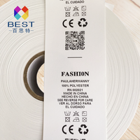 Logo personnalisé Polyamide nylon taffetas ruban de satin tissu étiquette de vêtement matériel