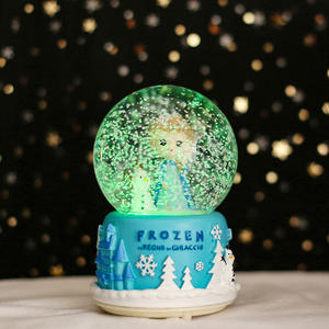 Ornamento decorativo del regalo della resina rotante della sfera di cristallo della neve della scatola di musica per le ragazze regalo di <span class=keywords><strong>natale</strong></span> per i bambini - Product Image 4