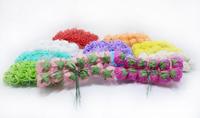 LUYI Meilleures ventes 144 pièces/sac Roses en PE Organza 2,5 cm Mini roses en mousse pour décoration de mariage, bureau, intérieur et extérieur