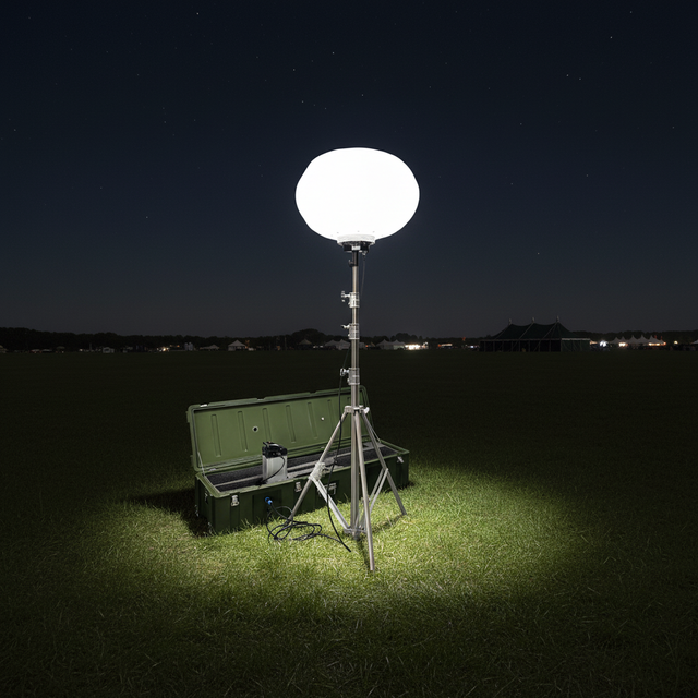 LUDWIG 4.5M 240W LED Battery Powered IP65 Waterproof Light Tower 360 Beam Angle Portable Tripod for Outdoor Construction