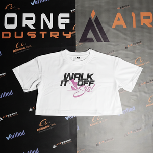 Camiseta corta con gráfico personalizada para mujer, camiseta estampada, venta al por mayor, ropa de calle de manga corta de algodón y poliéster, Camiseta corta para niñas - Product Image 1