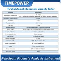 Analizador de Aceite Automático de Alta Precisión, Probador de Viscosidad Cinemática ASTM D445, Pantalla Táctil a Color de 7 Pulgadas, Control de Temperatura de 20-100 °C