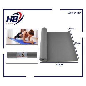 Tapis de yoga en PVC gris, taille 173*61*0.6cm, durable et confortable pour votre pratique - Product Image 1