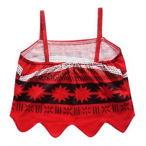 Summer Three Piece Sets <strong>Moana</strong> Princess Dress for Girls Vaiana Halloween Cosplay Costume for Kids Party Dress - Product Image 3
