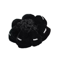 Couvre-chignon de ballet avec strass, fleur, élastique pour queue de cheval, maille tricotée, snood, filets invisibles pour patineuse, employée de banque