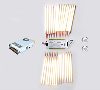 Sistema de Control de Iluminación Inteligente para Escaleras con 20 Tiras LED Automáticas, 400W DC12V-DC24V, Interruptor Manual