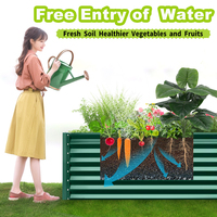 Grande jardinière en métal galvanisé Rectangle surélevé kits de lit de jardin pour l'extérieur maison pépinière légumes herbe fleur plantation