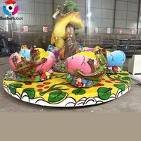 Tour de carrousel d'amusement de dinosaure pour des manèges d'enfants Mini Fairground Rides Petit carrousel à vendre