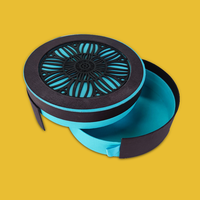 STPP a développé une boîte d'emballage ronde pour chocolats de luxe avec impression personnalisée de forme unique, pour emballer des chocolats en cadeau avec une forme ronde